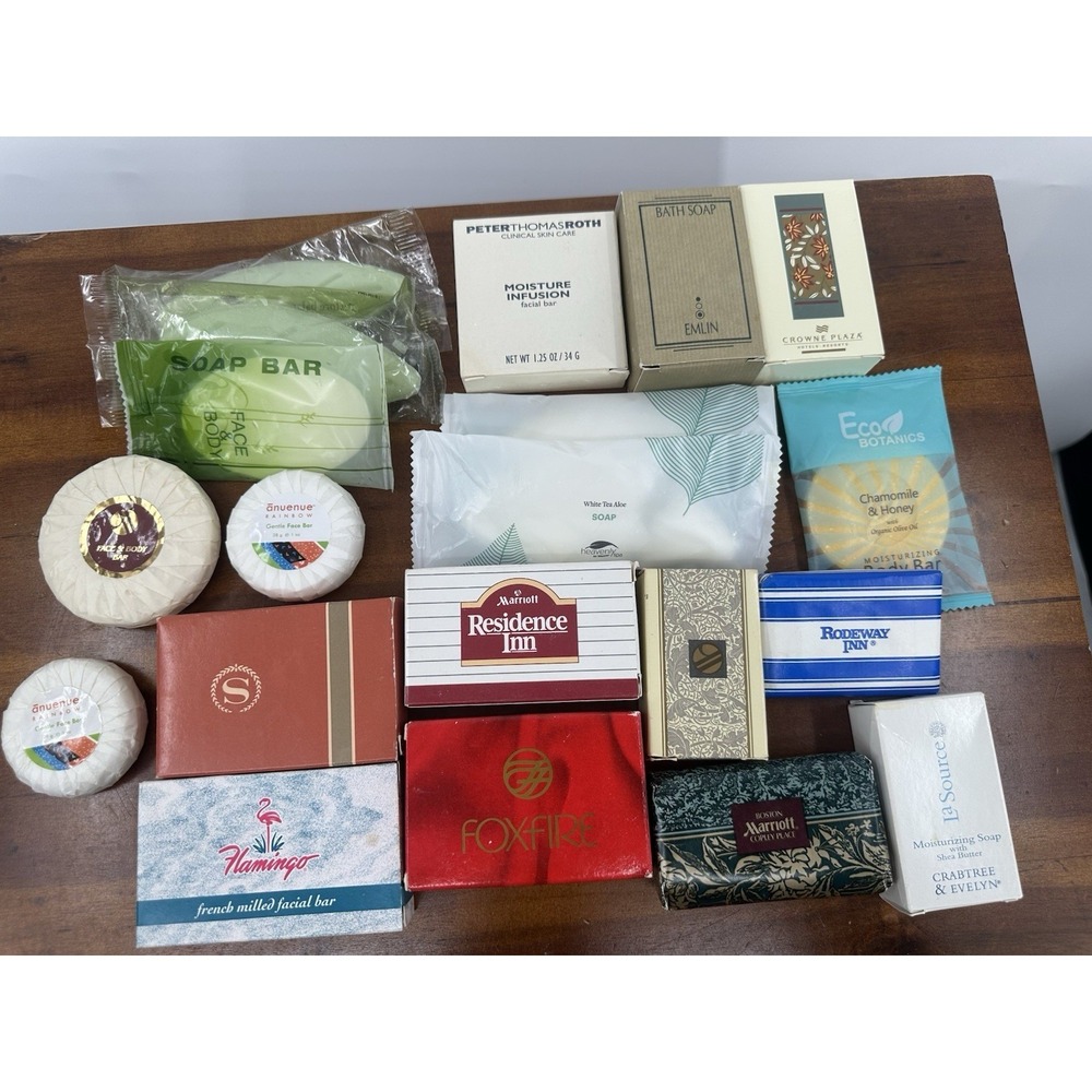 LOT OF 20 SAMPLES Hotel Bar Of Soaps‎ Face Body Soaps Variety